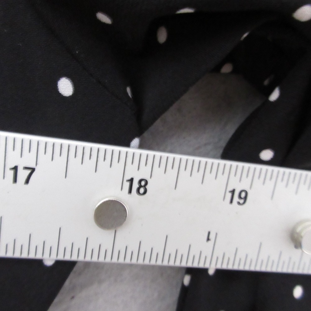 Lauren Ralph Lauren Dress 10 Black Polka Dot A Line Fit Flare Belted‎ Timeless - Picture 7 of 11